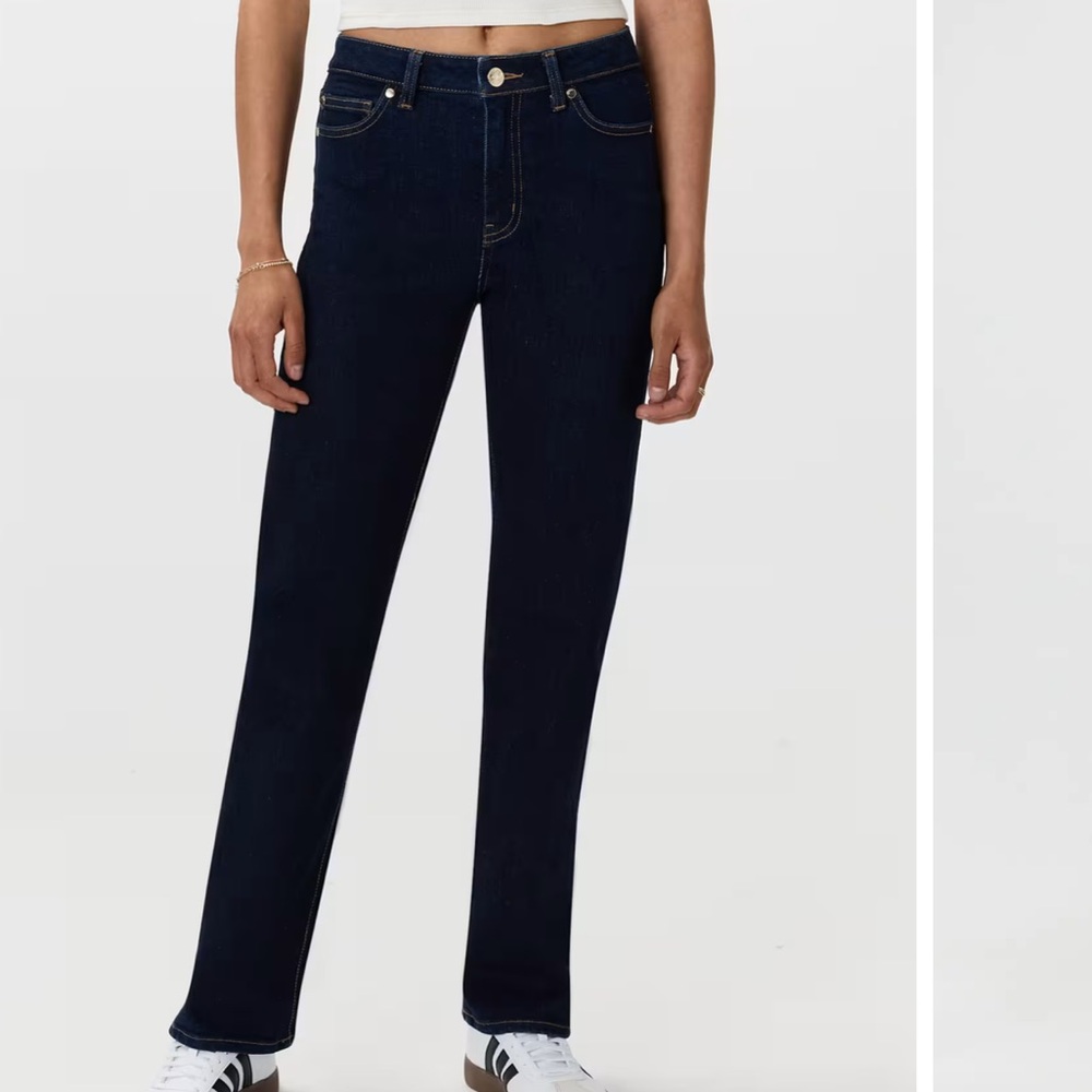 Quince Bella Stretch Straight Leg Jeans Dark Rinse 29 (Length 30)